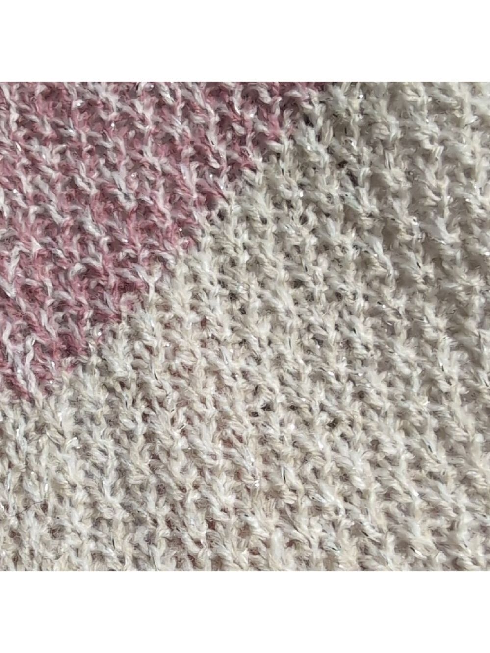 New Directions Blush and Cream Chevron Sweater - Picture 6 of 7